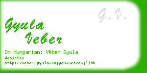 gyula veber business card