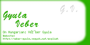 gyula veber business card